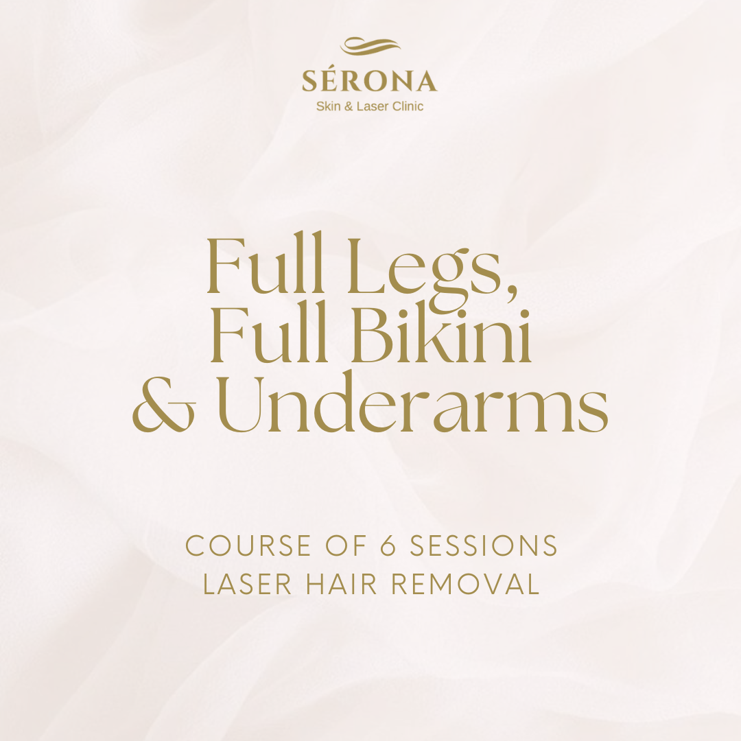 Laser Hair Removal - Full Legs, Full Bikini & Underarms - 6 Sessions